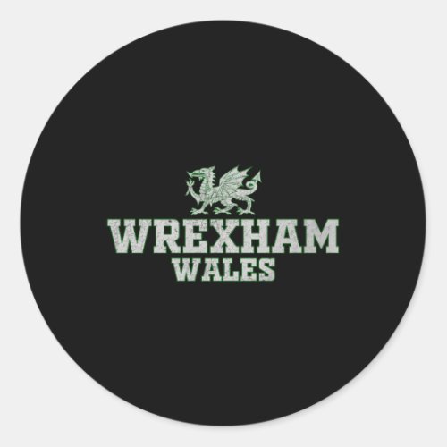 Wrexham Wales Classic Round Sticker