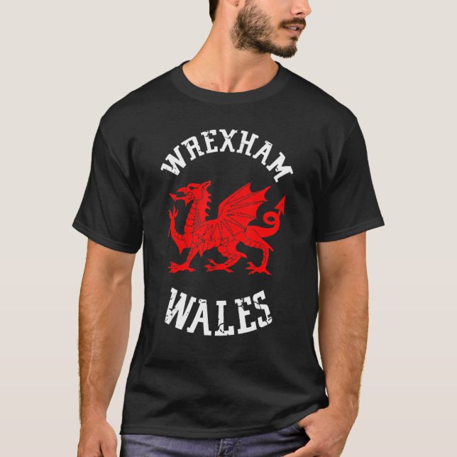 Wrexham Wales Retro Vintage T-Shirt (Front)