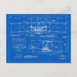 Wright Bros. &quot;flyer&quot; Blueprint 1903 Postcard at Zazzle