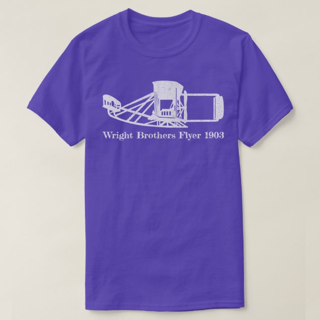 Wright Brothers First Airplane Design T-Shirt (Design Front)