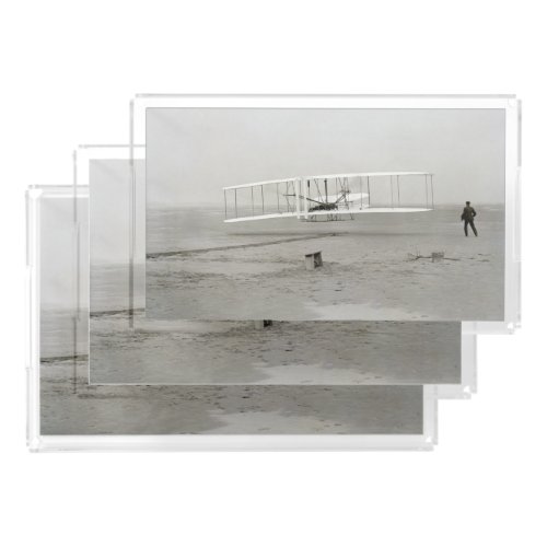 Wright Brothers Flyer First Plane Flight Aviation Acrylic Tray