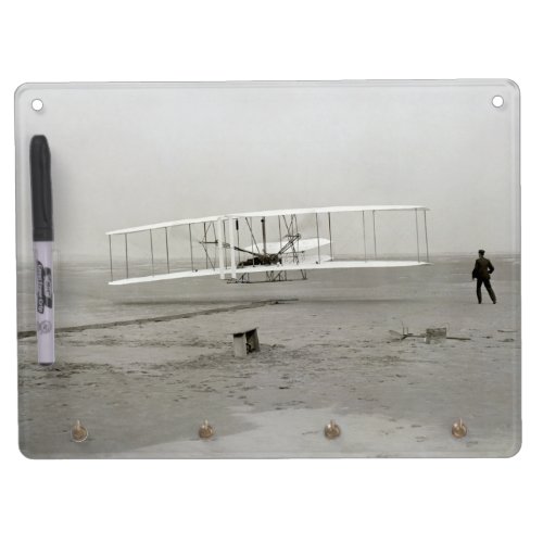 Wright Brothers Flyer First Plane Flight Aviation Dry Erase Board With Keychain Holder