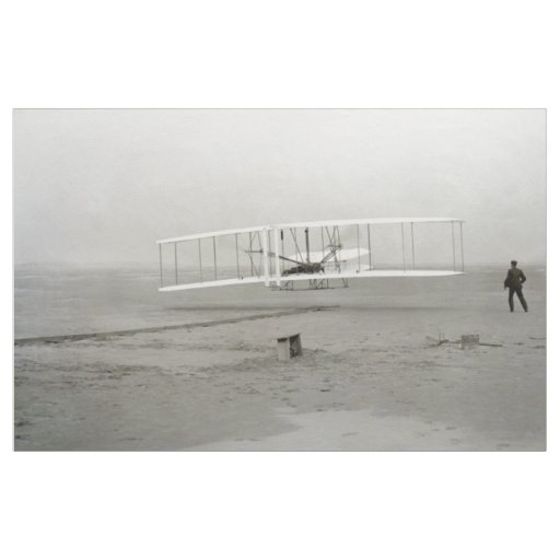 Wright Brothers Flyer First Plane Flight Aviation Fabric