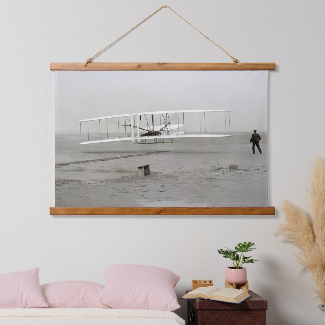 Wright Brothers Flyer First Plane Flight Aviation Hanging Tapestry (Bedroom)