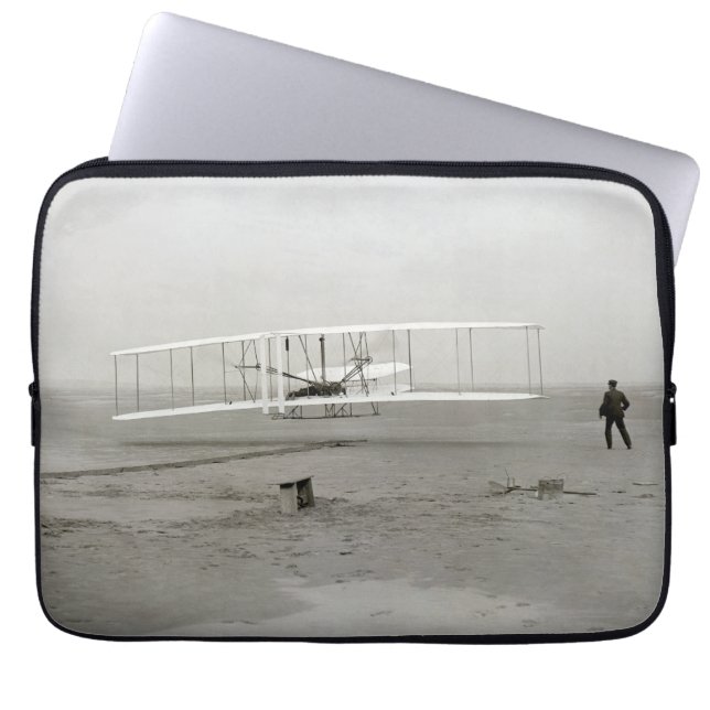 Wright Brothers Flyer First Plane Flight Aviation Laptop Sleeve (Front)