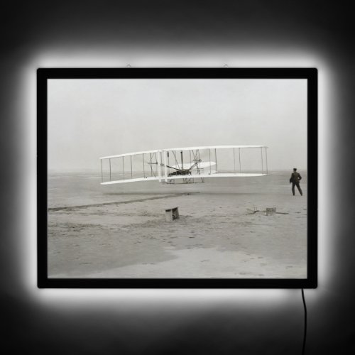 Wright Brothers Flyer First Plane Flight Aviation LED Sign
