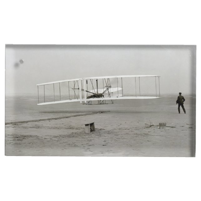 Wright Brothers Flyer First Plane Flight Aviation Place Card Holder (Front)