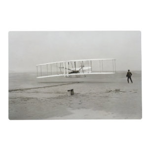 Wright Brothers Flyer First Plane Flight Aviation Placemat
