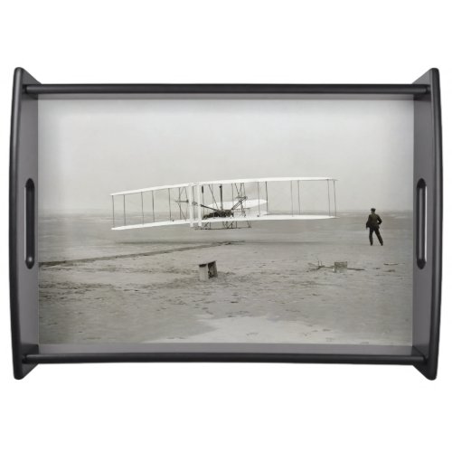 Wright Brothers Flyer First Plane Flight Aviation Serving Tray