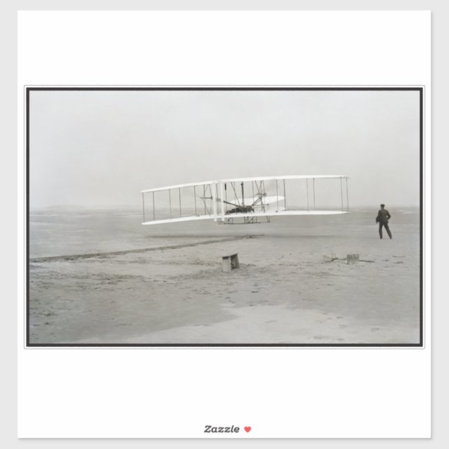 Wright Brothers Flyer First Plane Flight Aviation Sticker (Sheet)