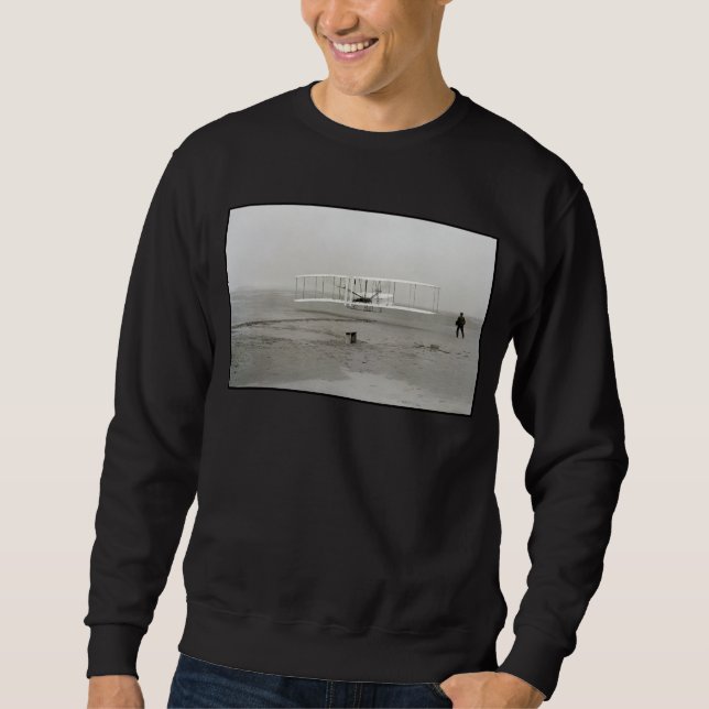 Wright Brothers Flyer First Plane Flight Aviation Sweatshirt (Front)