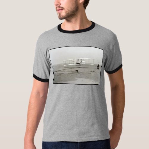 Wright Brothers Flyer First Plane Flight Aviation T_Shirt