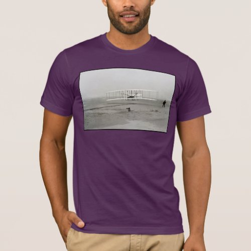 Wright Brothers Flyer First Plane Flight Aviation T_Shirt