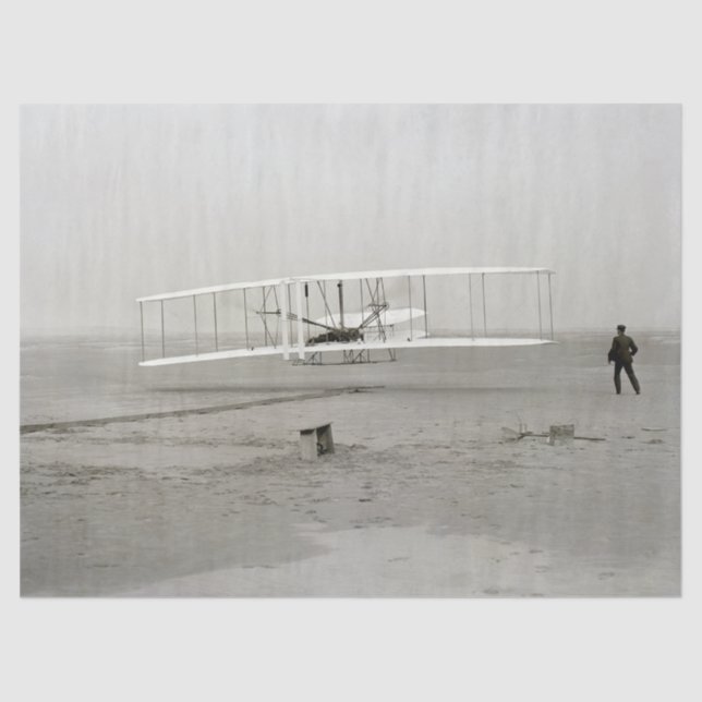 Wright Brothers Flyer First Plane Flight Aviation Tissue Paper (Front)