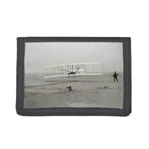 Wright Brothers Flyer First Plane Flight Aviation Tri-fold Wallet