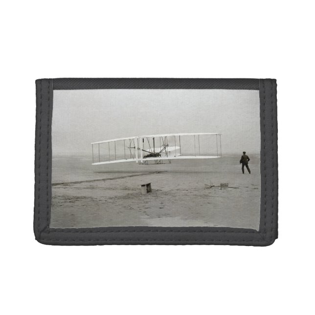 Wright Brothers Flyer First Plane Flight Aviation Trifold Wallet (Front)