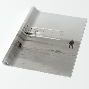 Wright Brothers Flyer First Plane Flight Aviation Wrapping Paper