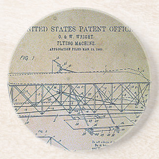 Wright Brothers Patent Design Drink Coaster