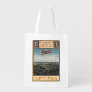 Wright Brothers Plane Grocery Bag