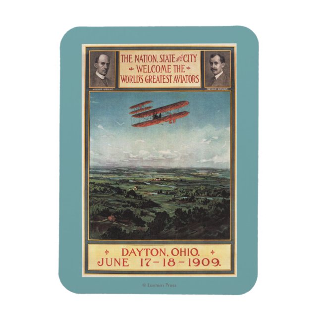 Wright Brothers Plane Magnet (Vertical)