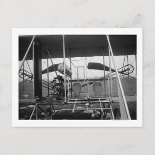 Wright Brothers Plane with Pilot and Postcard