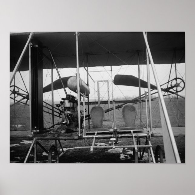 Wright Brothers Plane with Pilot and Poster (Front)