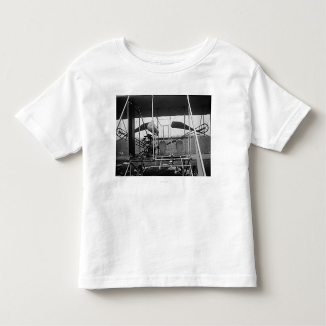 Wright Brothers Plane with Pilot and Toddler T-shirt (Front)