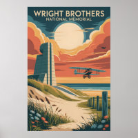 Wright Brothers | Vintage Outer Banks Poster