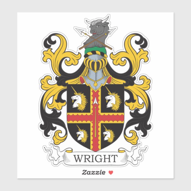 Wright Coat of Arms Sticker (Sheet)