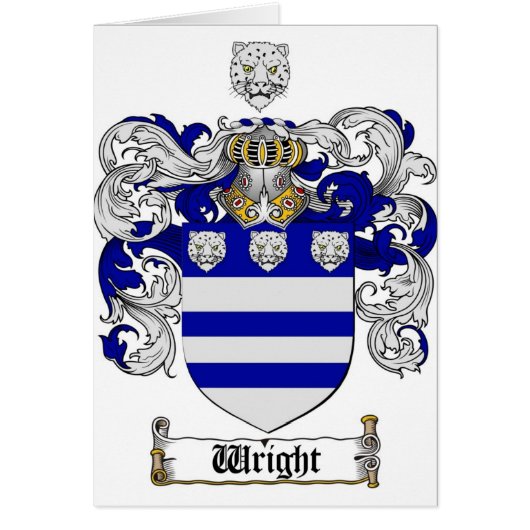 Wright Coat of Arms / Wright Family Crest Cards (Front)