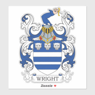 Wright Family Crest Sticker