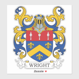 Wright Family Crest Sticker