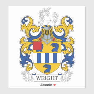 Wright Family Crest Sticker