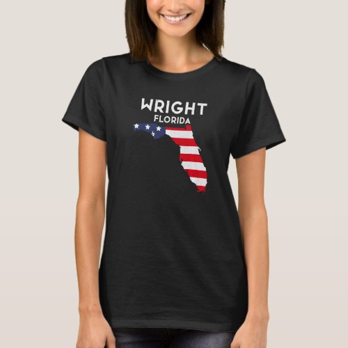 Wright Florida USA State America Travel Floridian  T_Shirt
