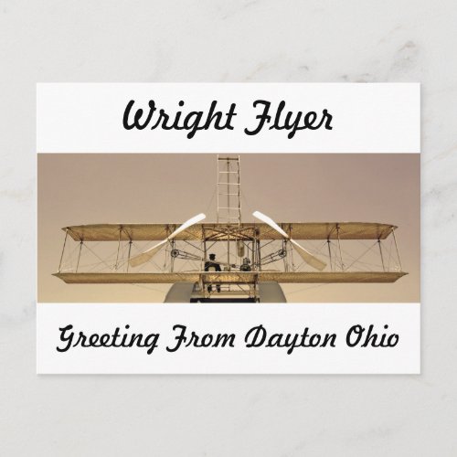 Wright Flyer Aircraft Postcard