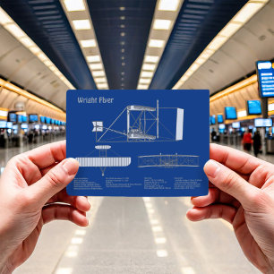 Wright Flyer- Airplane Blueprint Drawing Plans ABD Postcard