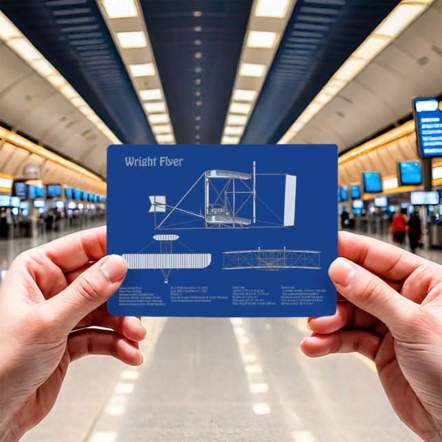 Wright Flyer- Airplane Blueprint Drawing Plans ABD Postcard (Creator Uploaded)