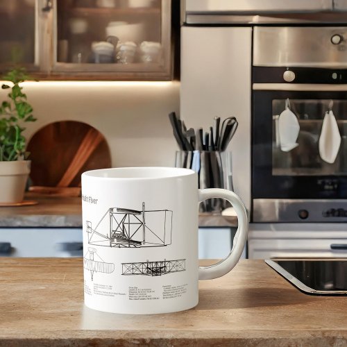 Wright Flyer_ Airplane Blueprint Drawing Plans BD Coffee Mug