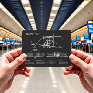 Wright Flyer- Airplane Blueprint Drawing Plans PD Postcard