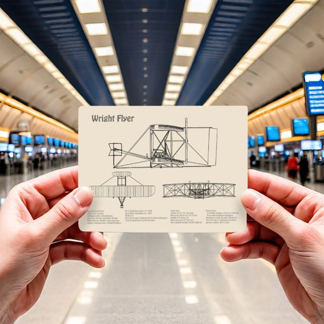 Wright Flyer- Airplane Blueprint Drawing Plans SD Postcard (Creator Uploaded)