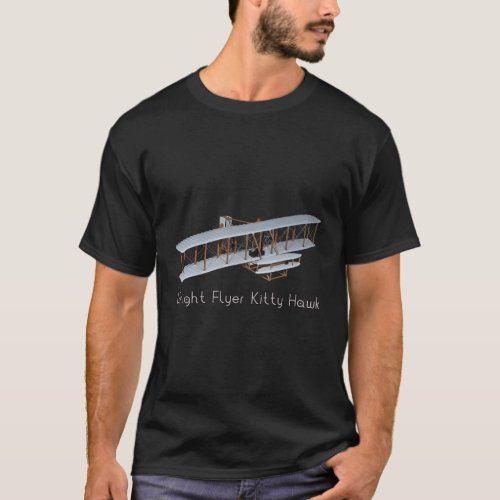 Wright Flyer Kitty Hawk Airplane  T_Shirt