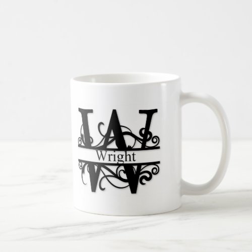 Wright Monogram Coffee Mug