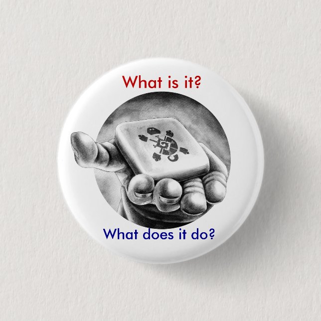 Wright on Time Books - Mysterious Mayan Time Tuner Button (Front)