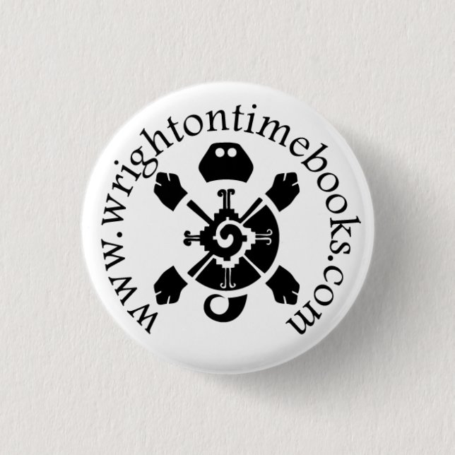 Wright on Time Books Turtle Logo Button (Front)