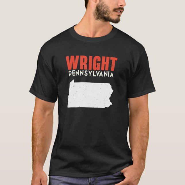 Wright Pennsylvania USA State America Travel T-Shirt (Front)