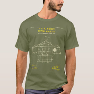 Wrights' Flying Machine Fatigue Green T-Shirt