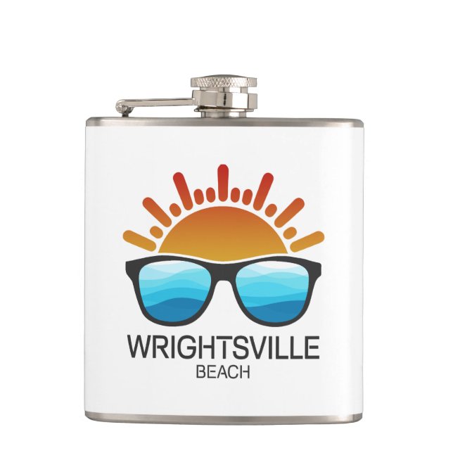 Wrightsville Beach North Carolina Sunglasses Flask (Front)