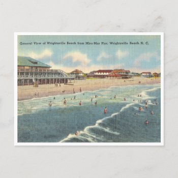 Wrightsville Beach  North Carolina Vintage Scene Postcard by whereabouts at Zazzle