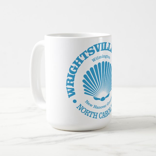 Wrightsville Beach (seashell) Coffee Mug (Front Left)
