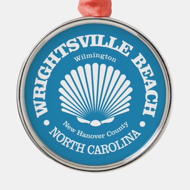 Wrightsville Beach (seashell) Metal Ornament (Front)